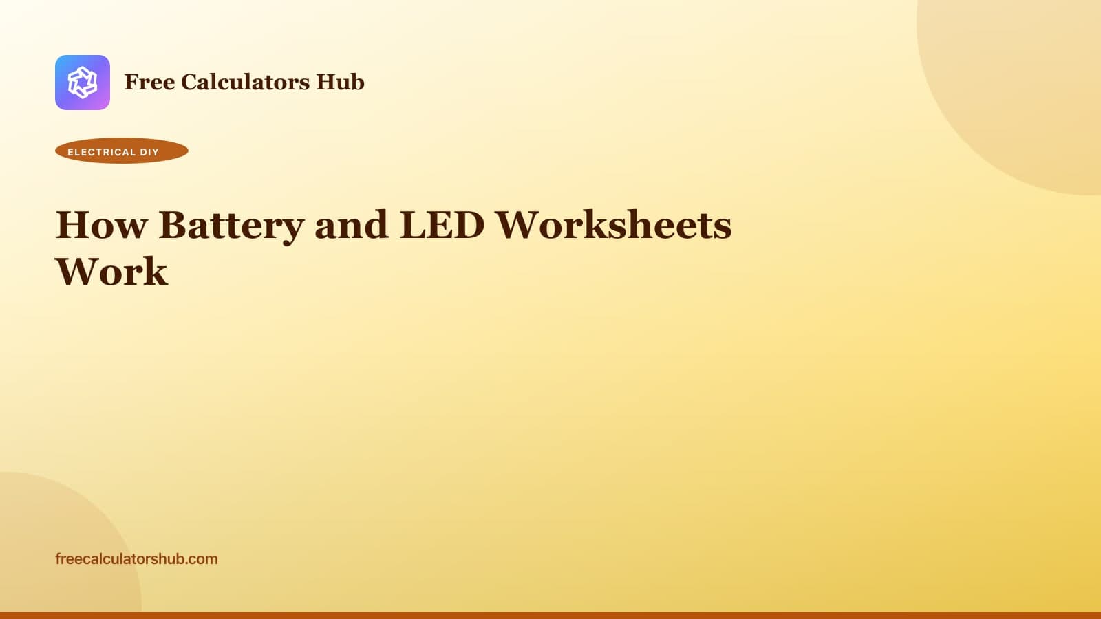 How Battery and LED Worksheets Work