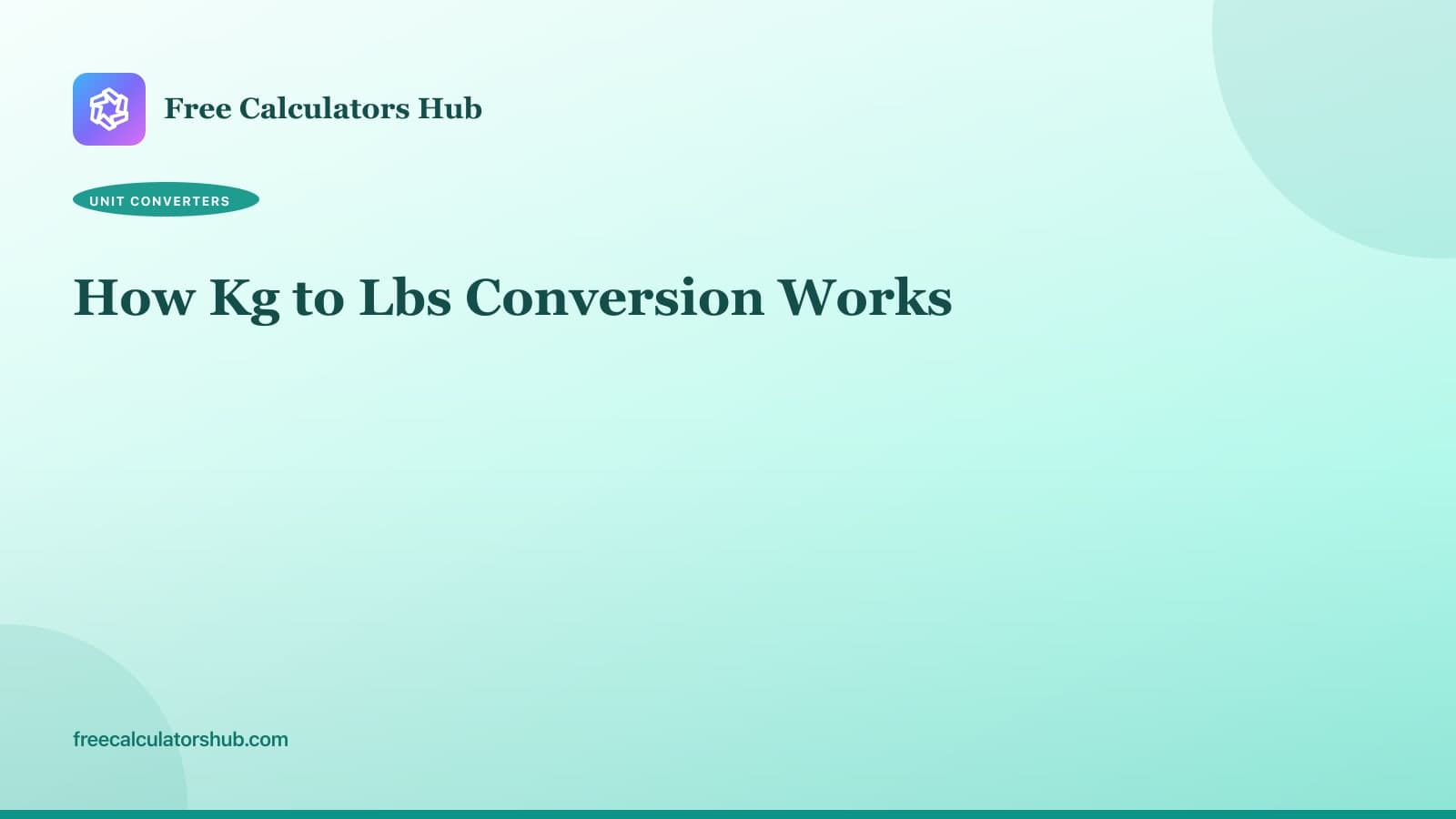 How Kg to Lbs Conversion Works (Educational Guide)