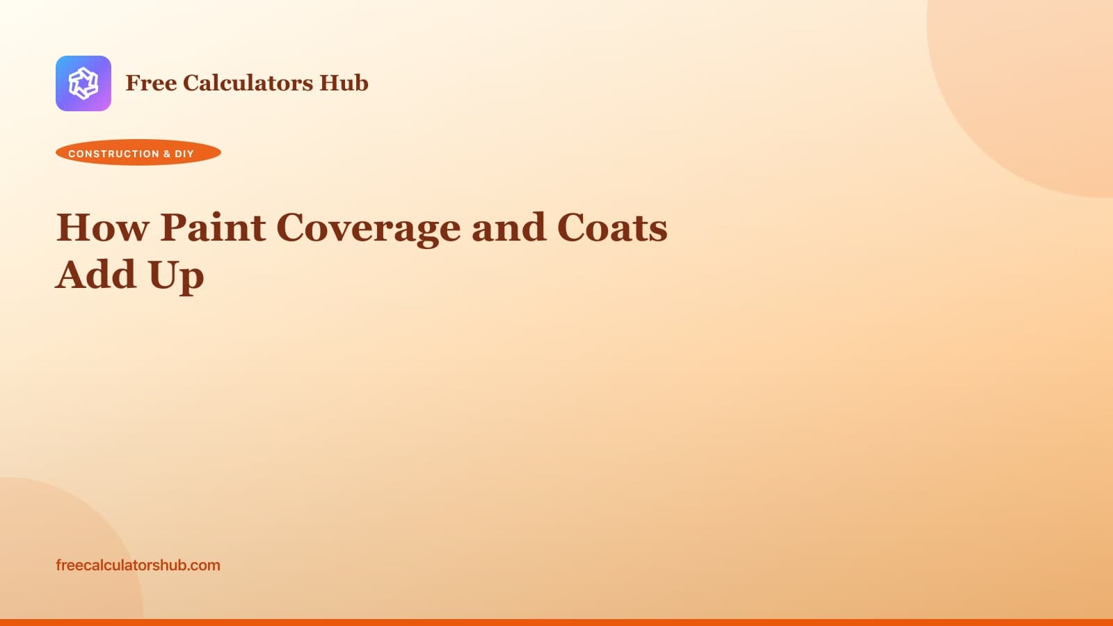 How Paint Coverage and Coats Add Up