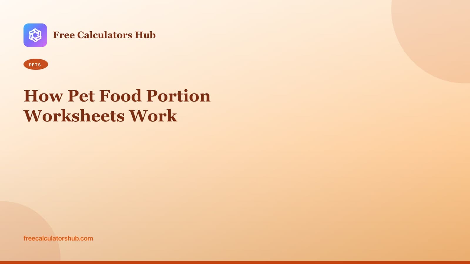 How Pet Food Portion Worksheets Work