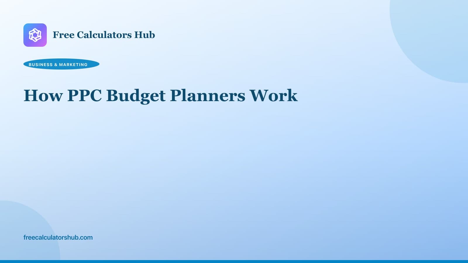 How PPC Budget Planners Work