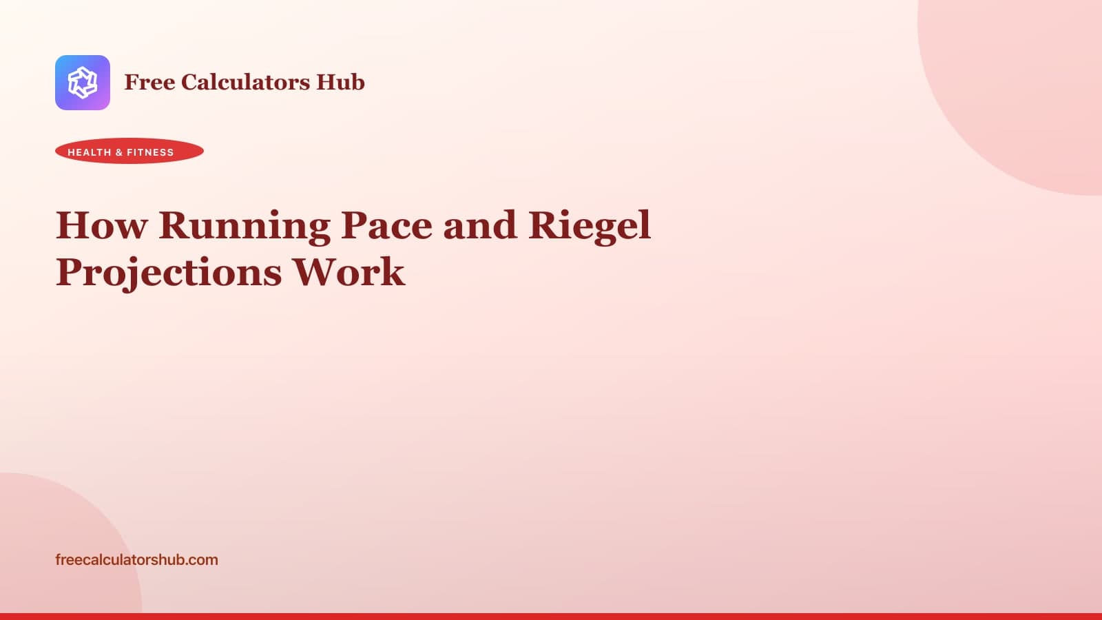 How Running Pace and Riegel Projections Work