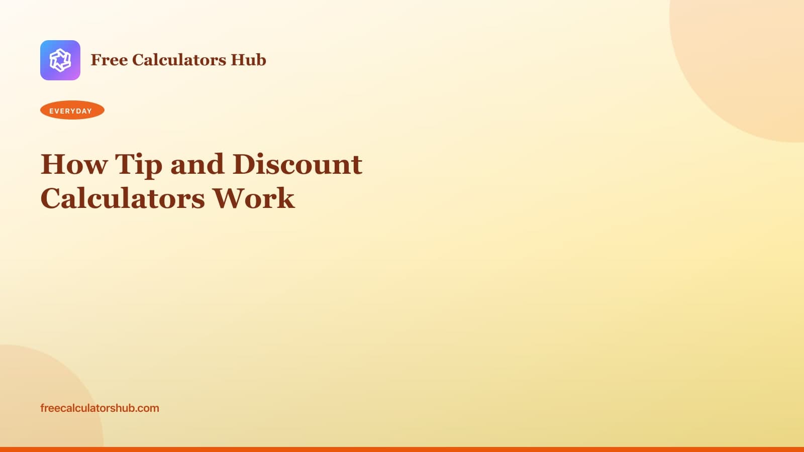 How Tip and Discount Calculators Work