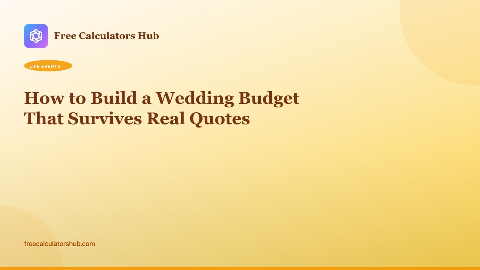 How to Build a Wedding Budget That Survives Real Quotes