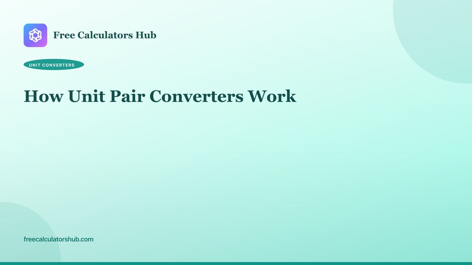 How Unit Pair Converters Work (Educational Guide)