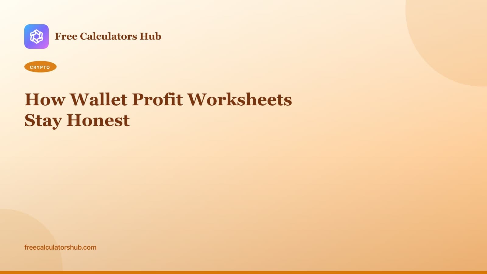 How Wallet Profit Worksheets Stay Honest (Educational Guide)