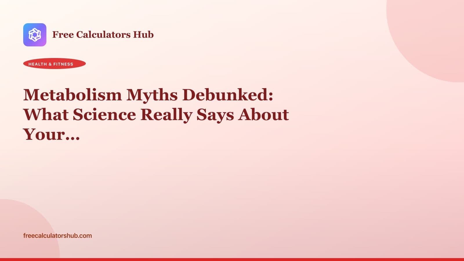 Metabolism Myths Debunked: Separating Fact from Fiction