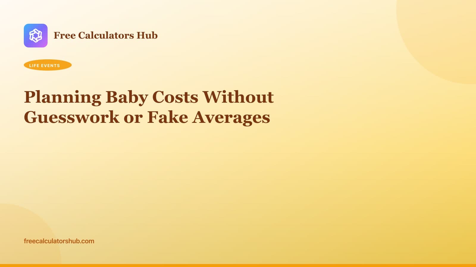 Planning Baby Costs Without Guesswork or Fake Averages