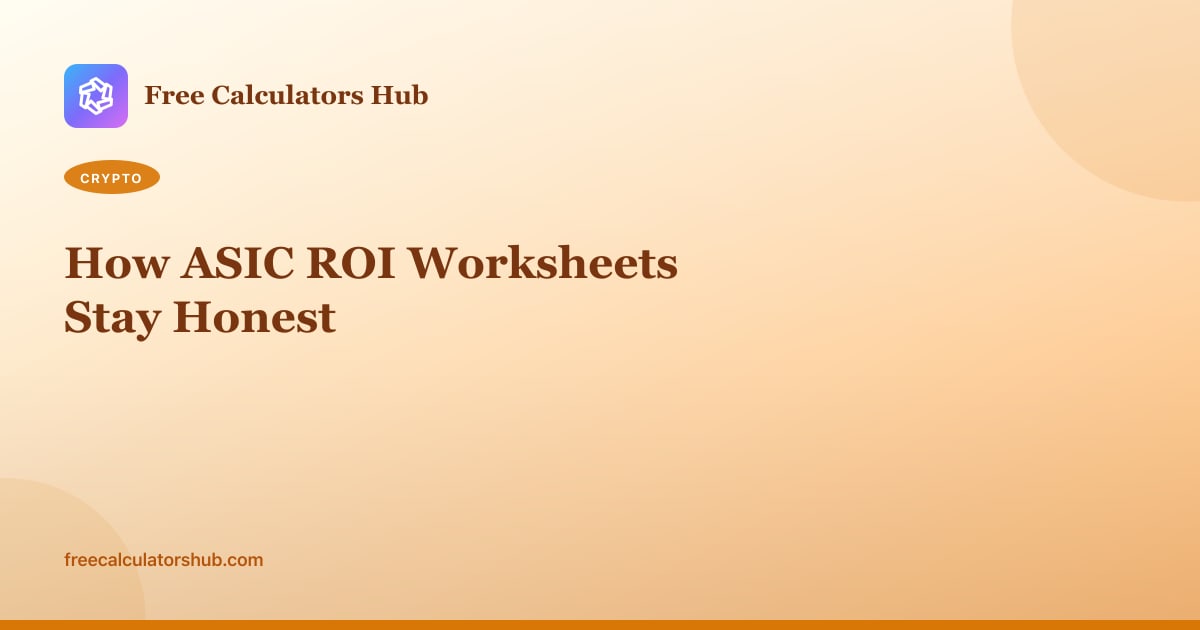 How ASIC ROI Worksheets Stay Honest