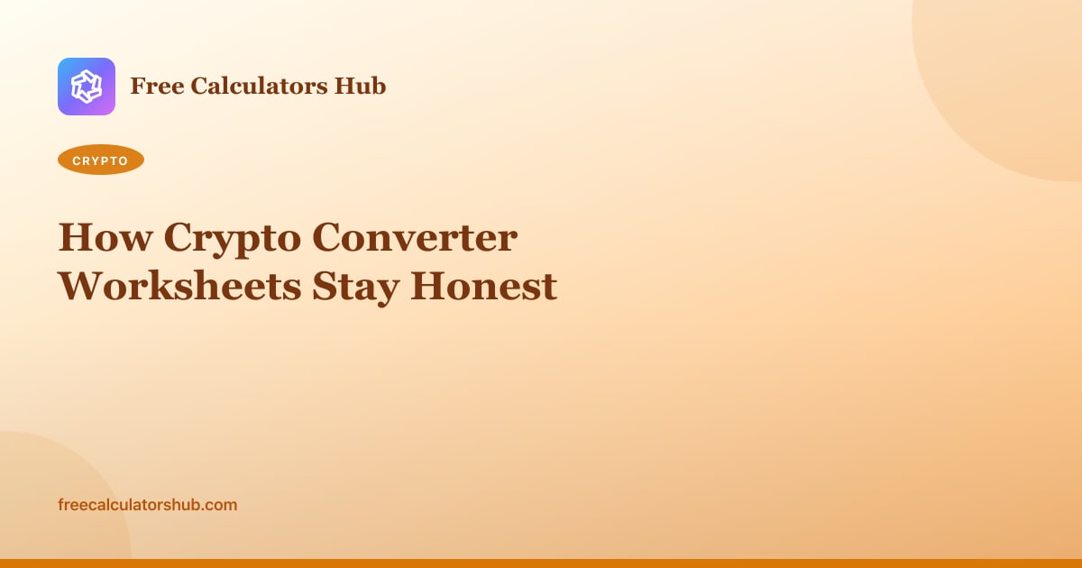 How Crypto Converter Worksheets Stay Honest