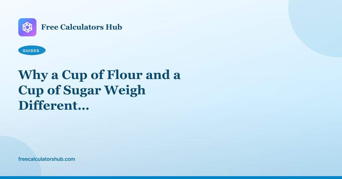 Why a Cup of Flour and a Cup of Sugar Weigh Different Amounts