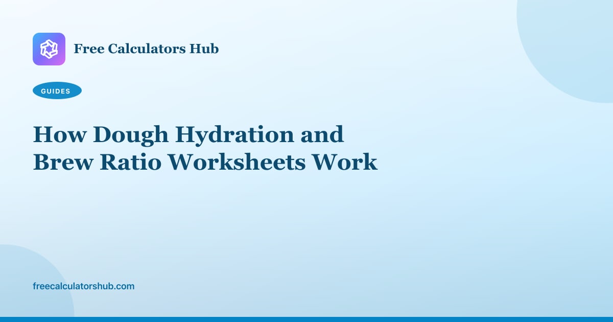 How Dough Hydration and Brew Ratio Worksheets Work