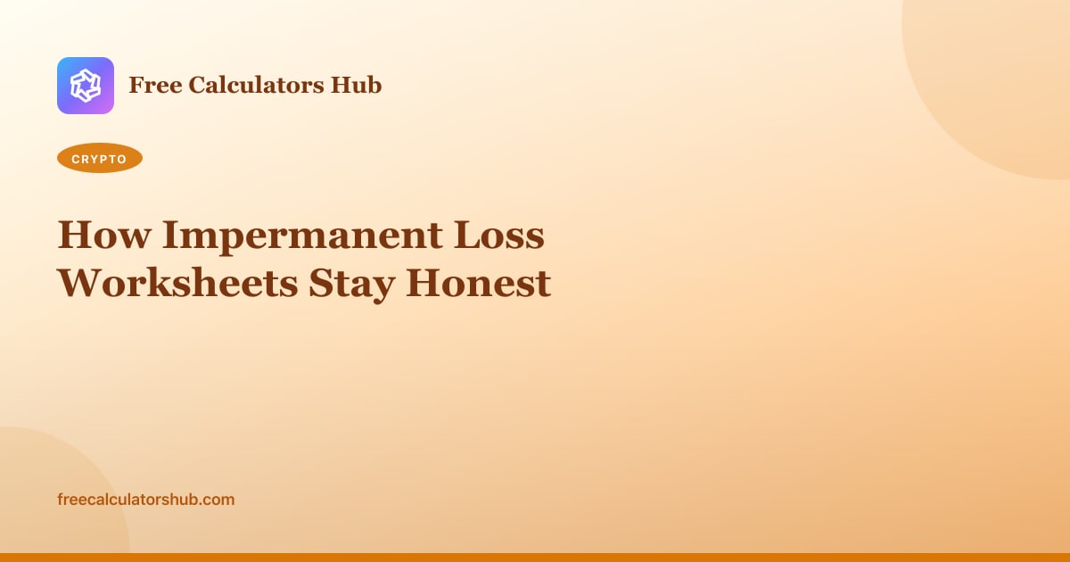 How Impermanent Loss Worksheets Stay Honest
