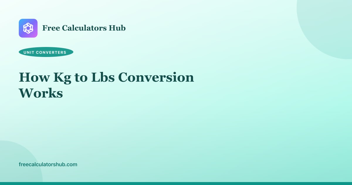 How Kg to Lbs Conversion Works