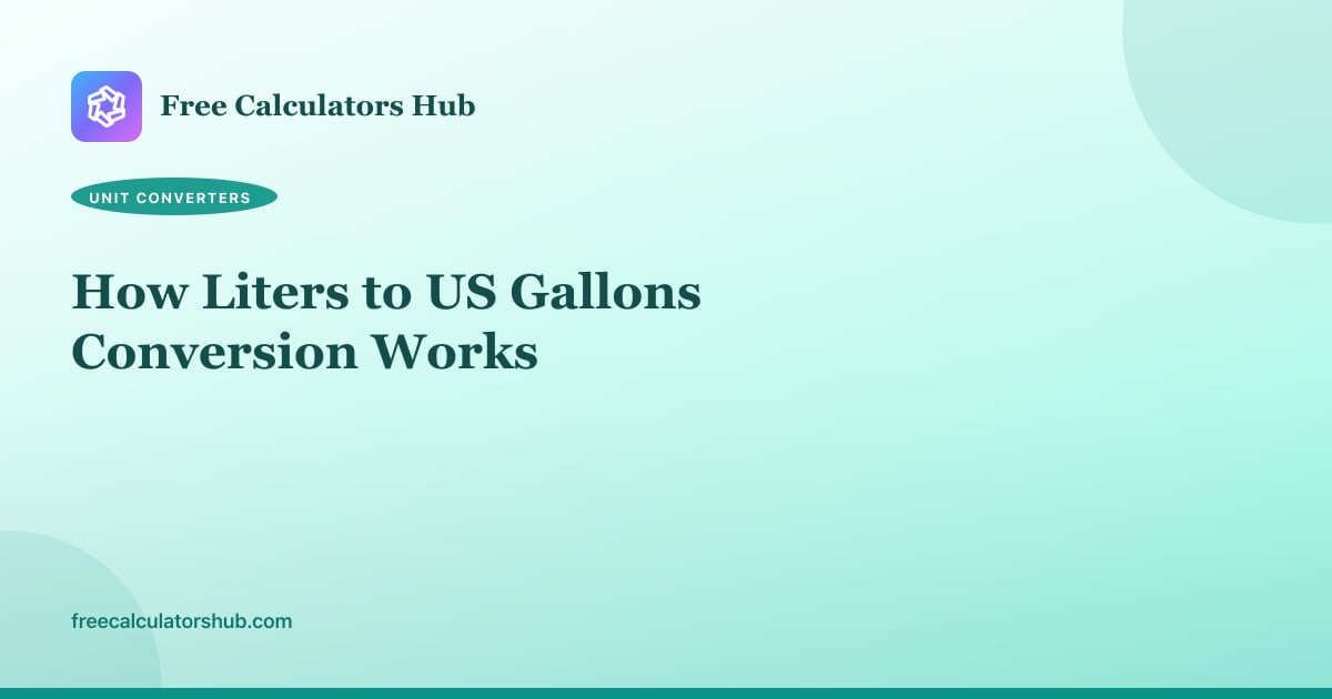 How Liters to US Gallons Conversion Works