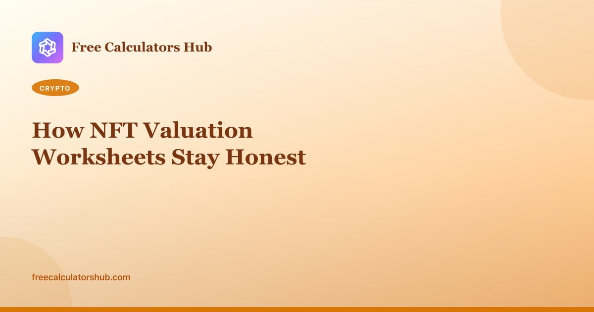 How NFT Valuation Worksheets Stay Honest