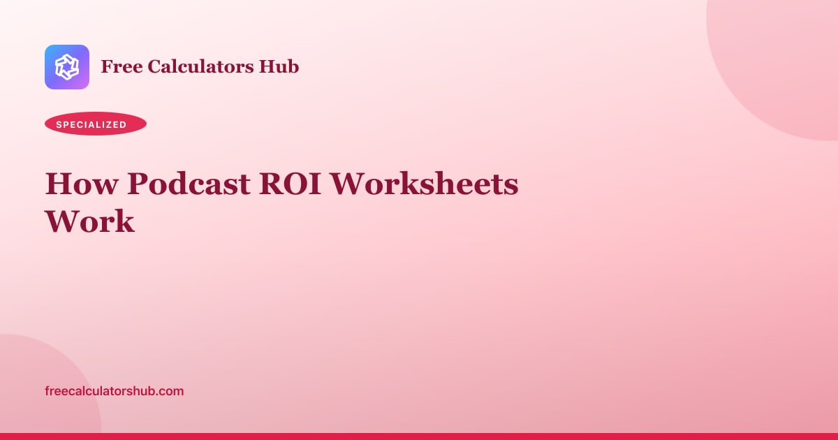 How Podcast ROI Worksheets Work