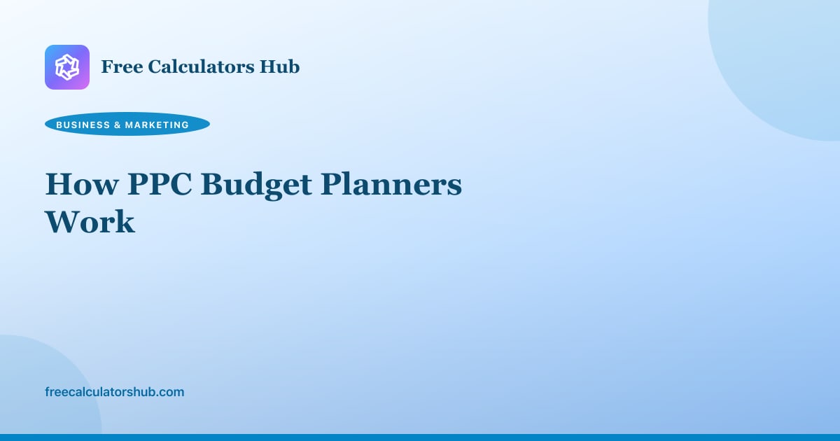 How PPC Budget Planners Work