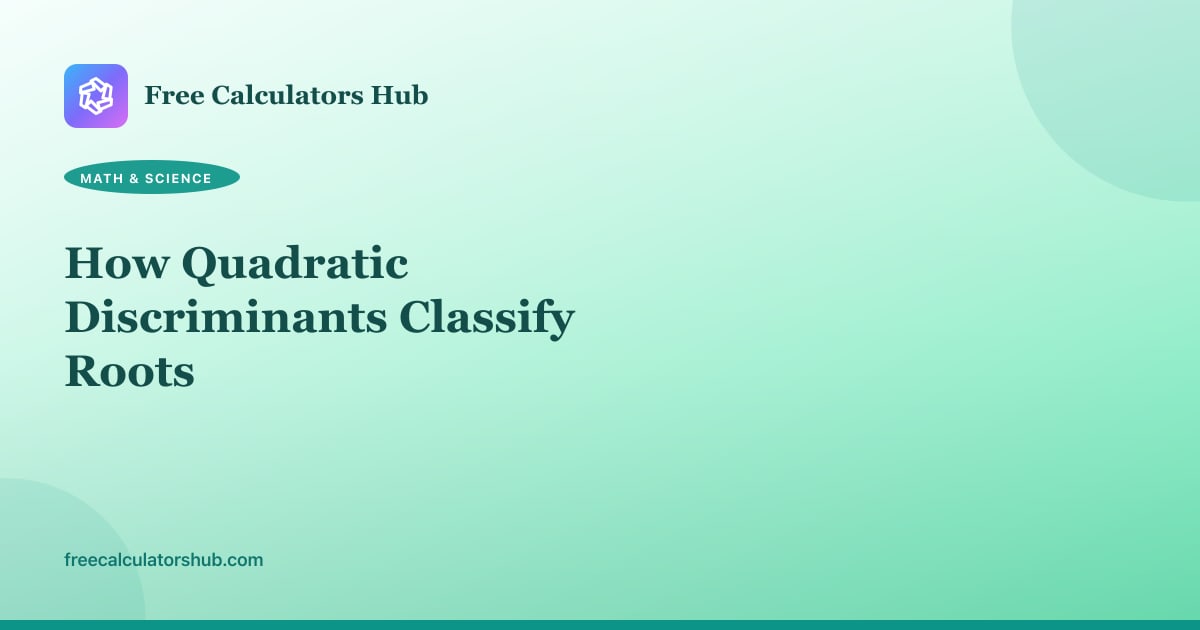 How Quadratic Discriminants Classify Roots