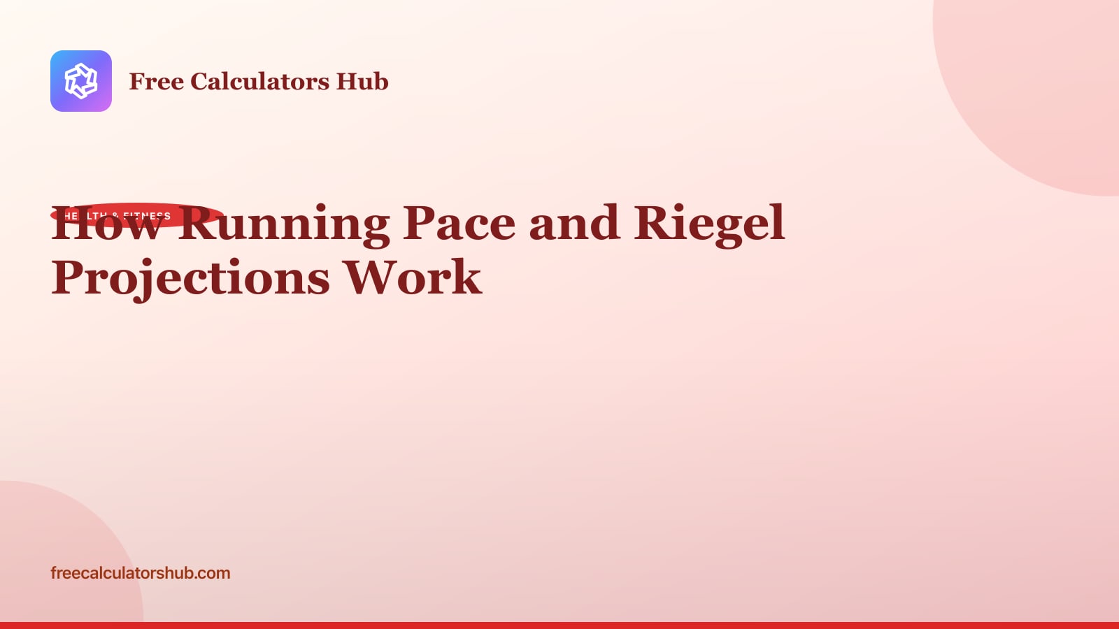 How Running Pace and Riegel Projections Work