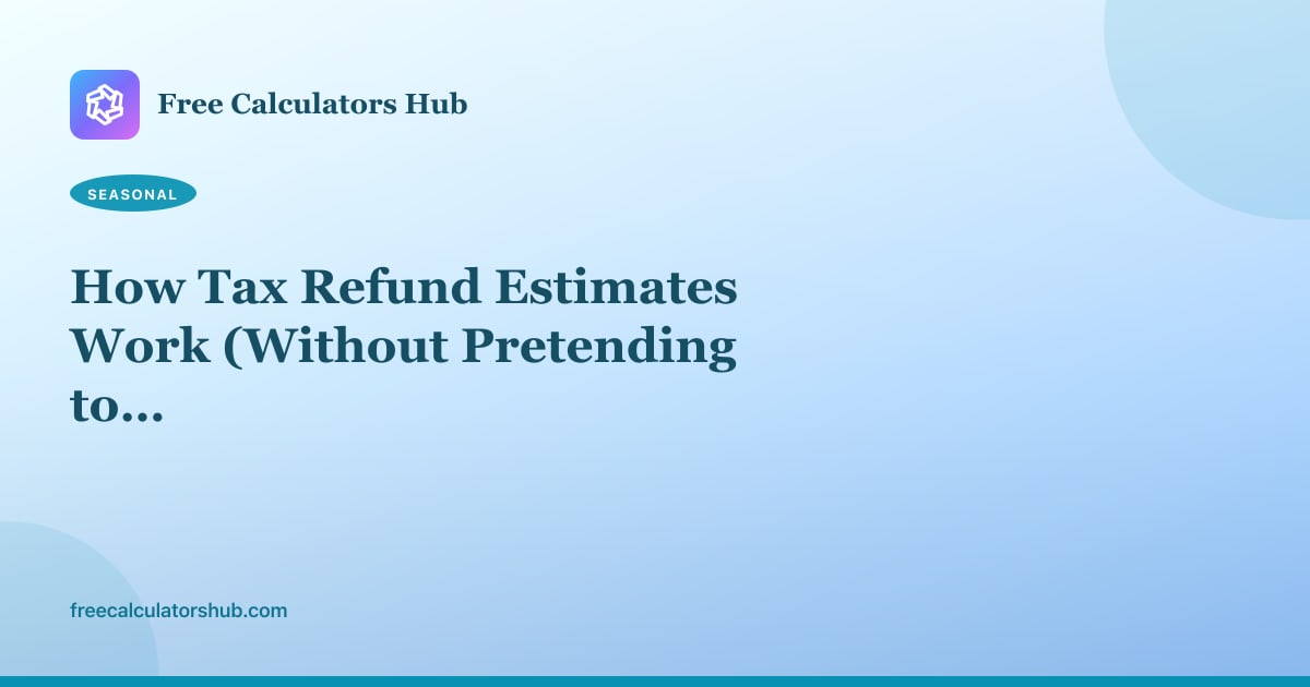 How Tax Refund Estimates Work (Without Pretending to File)
