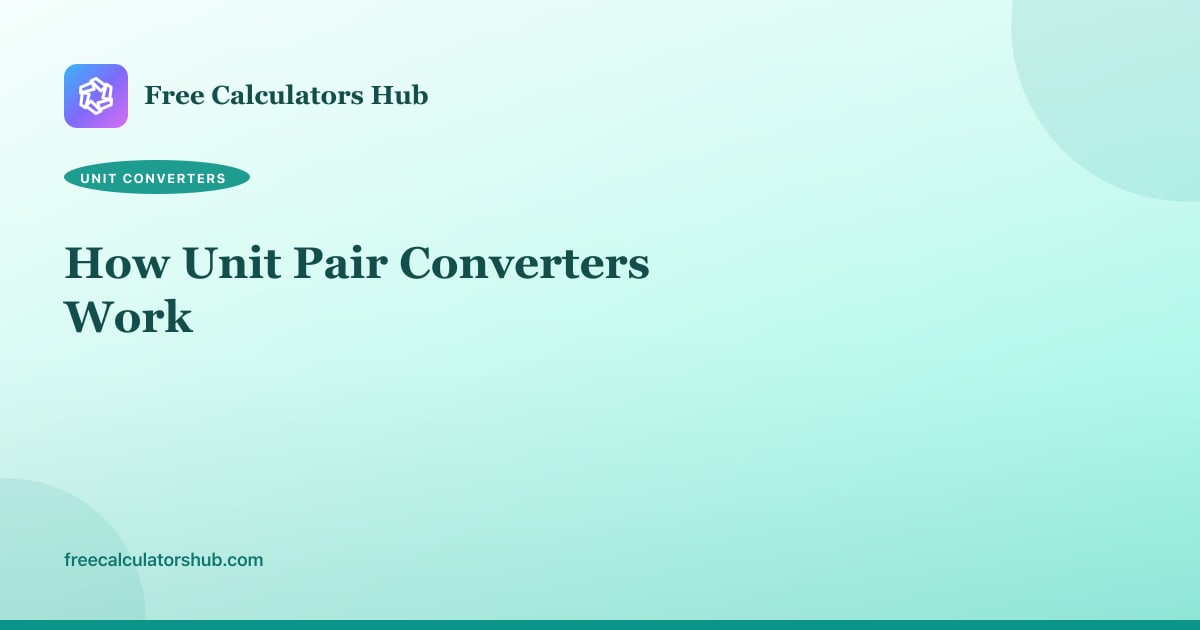 How Unit Pair Converters Work
