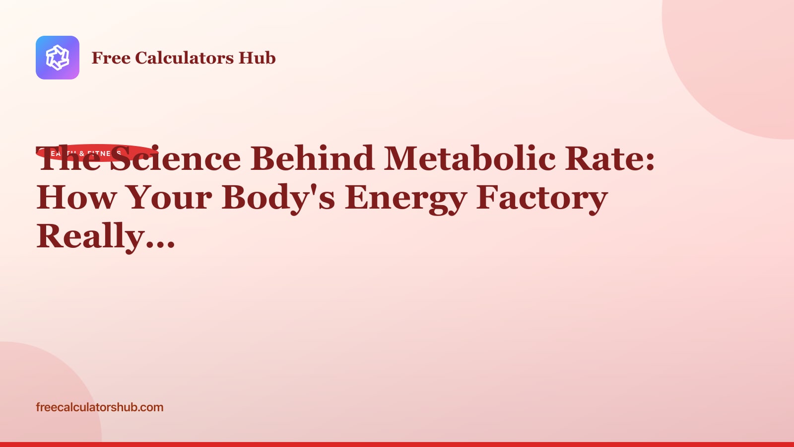 The Science Behind Metabolic Rate: How Your Body's Energy Factory Really Works