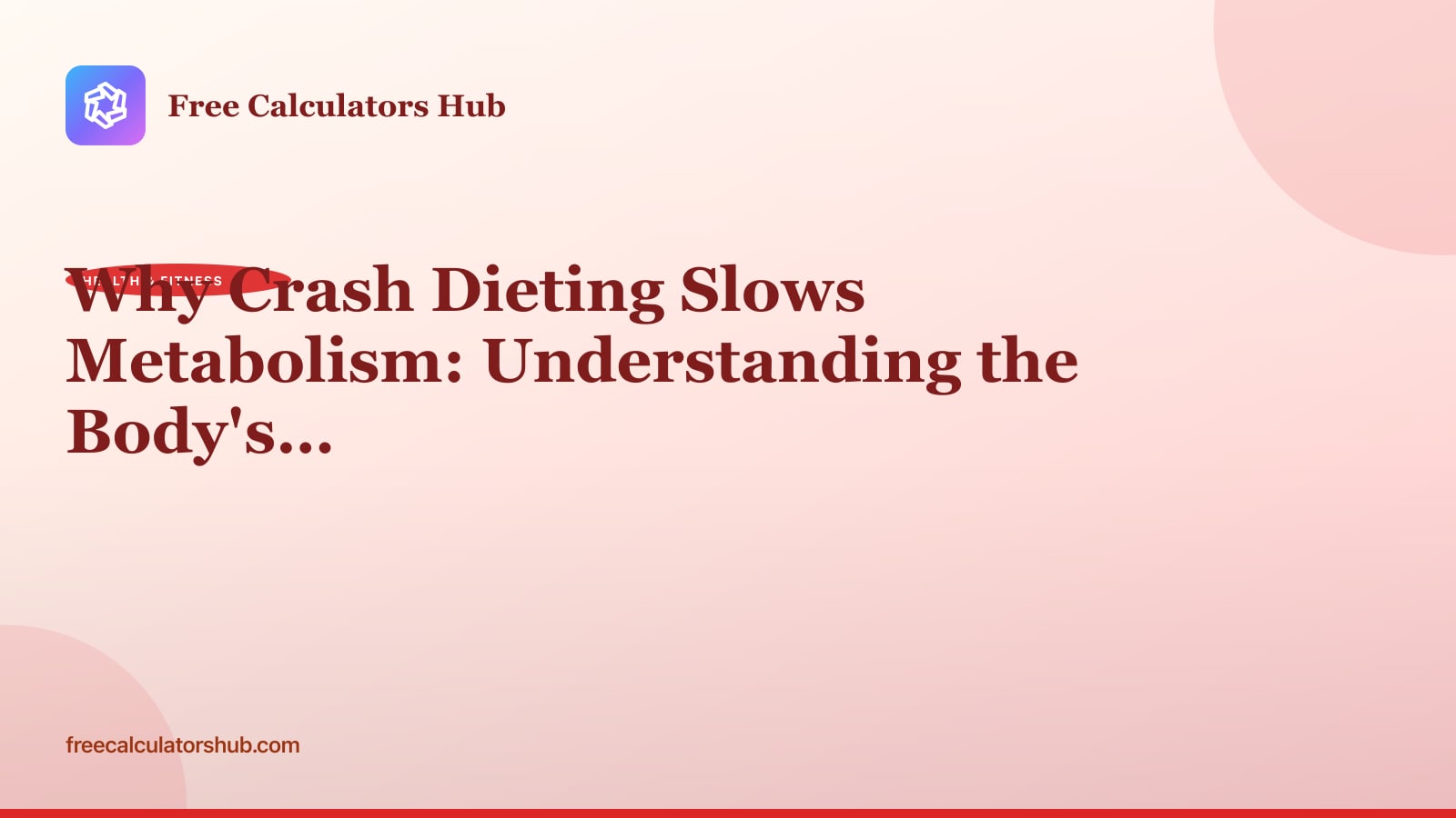 Why Crash Dieting Slows Metabolism: Understanding the Body's Survival Response